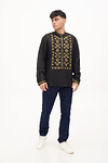 Black men's embroidered shirt Yarema